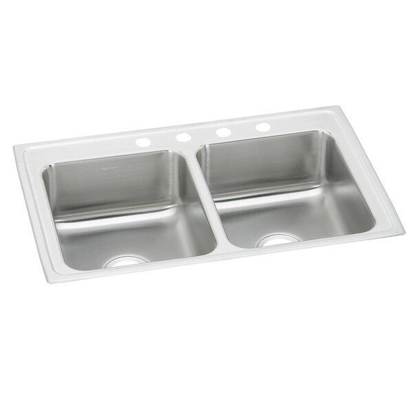 Elkay Pacemaker Stainless Steel 43 X 22 X 7-1/8 Equal Double Bowl Top Mount Sink PSR43225 - main